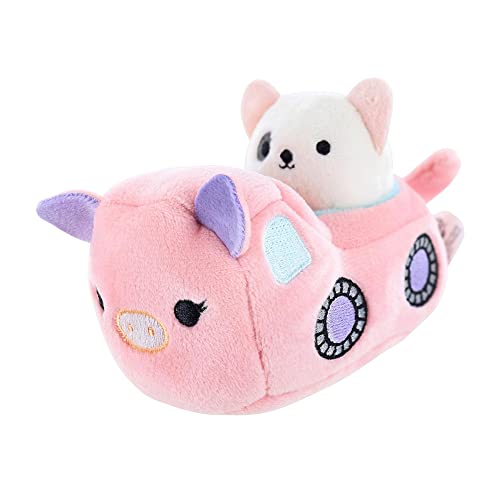 Squishville by Squishmallows - Juego de veh culos Mini Squishmallow Charlie The Terrier Dog en cami n de cerdo de 2 pulgadas