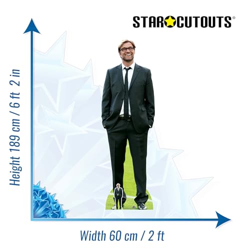 STAR CUTOUTS Jurgen Klopp-Jefe de fútbol (189 cm), estrella, multicolor (CS791)