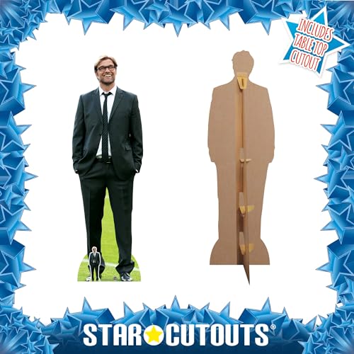 STAR CUTOUTS Jurgen Klopp-Jefe de fútbol (189 cm), estrella, multicolor (CS791)