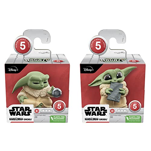 Star Wars The Bounty Collection Serie 5 Grogu Figuras de 2 Unidades, práctica con el Poder Beskar, Juguete para niños a Partir de 4 años, 5,5 cm, Multicolor (Hasbro F5939)