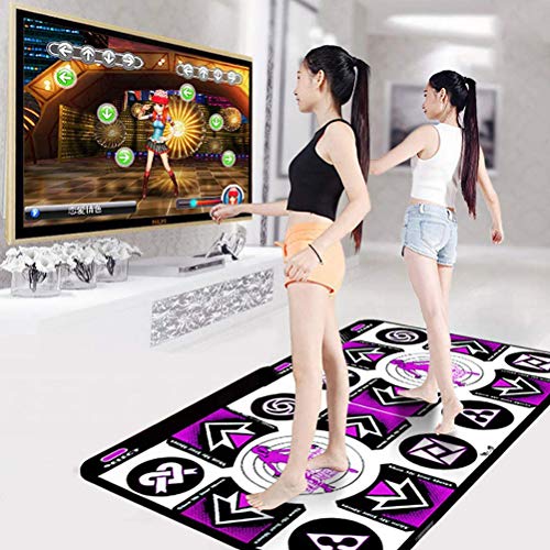 Stecto Alfombra de Baile Doble, Dance Pad, Antideslizante Durable Estera de Baile, Resistente al Desgaste, Baile Step Dance Mat Pad Dancer Blanket t con USB para PC, 165 * 81cm