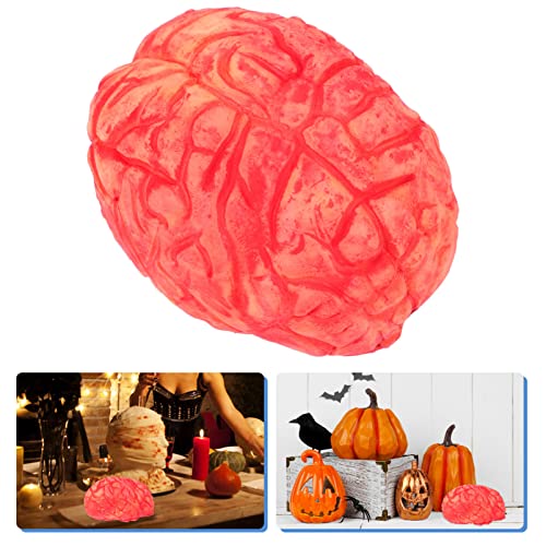 STOBOK Cerebro Sangriento de Halloween Órganos Humanos Falsos Cerebro Artificial Accesorios de Fiesta de Halloween Decoración de Casa Embrujada Juguetes de Truco de Broma de Halloween