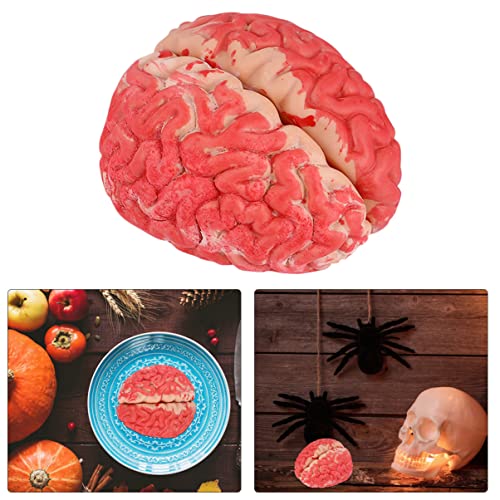 STOBOK Cerebro Sangriento de Halloween Órganos Humanos Falsos Cerebro Artificial Accesorios de Fiesta de Halloween Decoración de Casa Embrujada Juguetes de Truco de Broma de Halloween