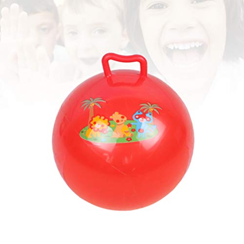 STOBOK Pelota de gimnasia hinchable de 25 cm, para gatear, saltar, con mango, para niños pequeños, para deportes al aire libre, color aleatorio