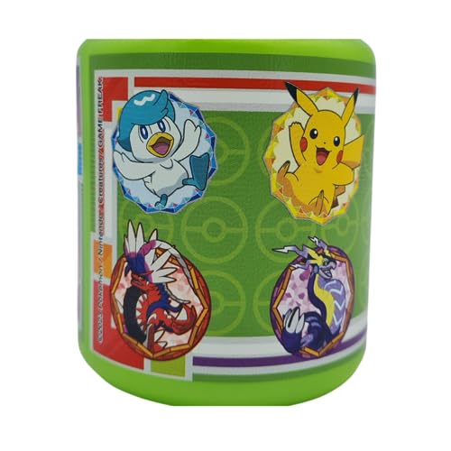 Stor - Botella de Agua Infantil de Plástico - Cierre Anti-Goteo - Capacidad para 400 Ml - Personajes de la Serie Pokemon - Color Verde