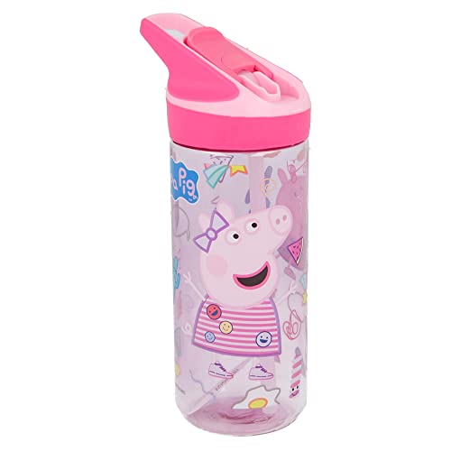 Stor8412497139972Premium Tritán Botella, 620 ml Capacidad, Peppa Pig Bruma