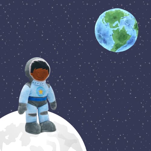 Storklings Astronauta Teddy - Peluche espacial de peluche con un traje espacial azul oscuro