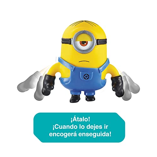 Stretch -Mini Stuart de los Minions, muñeco elástico que se estira, tamaño pequeño, personaje de la película, se dobla, retuerce y vuelve a su forma Original, niños y niñas +5 años, Famosa (TR500000)