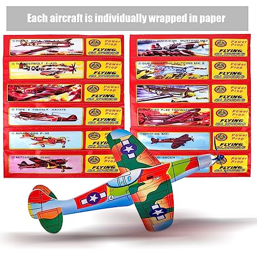 SUNCHE Planeadores Voladores, Avión Planeador de Espuma, Aviones Planeadores de Juguete, Flying Glider Plane Set, Rifa de Escuela Regalo Sorpresa para Niños, Empaquetados Individualmente, 12 Piezas