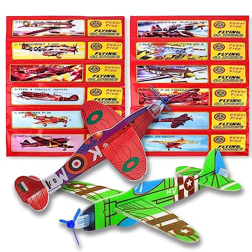 SUNCHE Planeadores Voladores, Avión Planeador de Espuma, Aviones Planeadores de Juguete, Flying Glider Plane Set, Rifa de Escuela Regalo Sorpresa para Niños, Empaquetados Individualmente, 12 Piezas