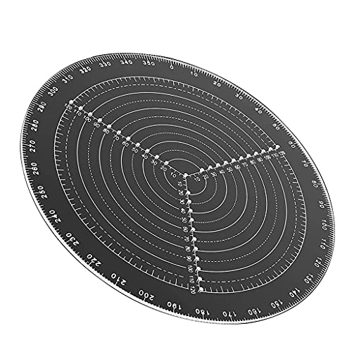 SUOYATE Acrílico transparente círculos de dibujo 200/300MM Centro Buscador de carpintería Brújula aplicable carpintería Carpintería Cuencos Torno Trabajo