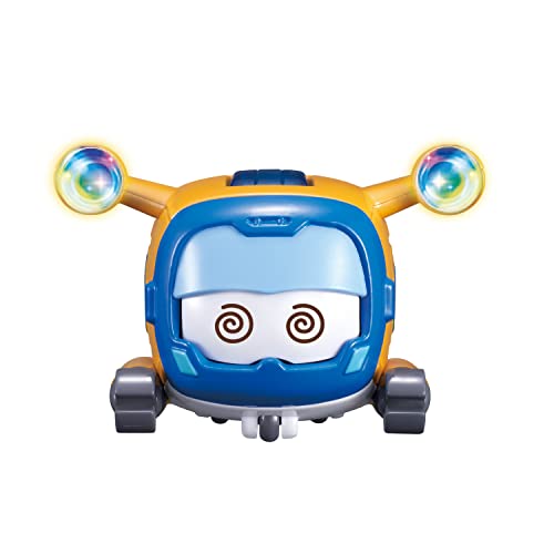 Super Wings Toys for 3 4 5 6 7 8 9 Year Old Boy Girl, Donnie Super Pet w/Light Facial Expressions Interchanging Gift, Yellow