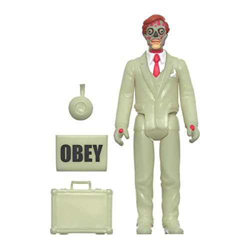 Super7 They Live Male Ghoul (Glow) - Figura de reacción a escala de 3.75 pulgadas