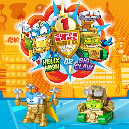 SUPERTHINGS Power Machines – Blíster 10 SuperThings (Incluye 1 líder Dorado) & Lata Team Terrible – 5 SuperThings exclusivos con Efecto Metalizado