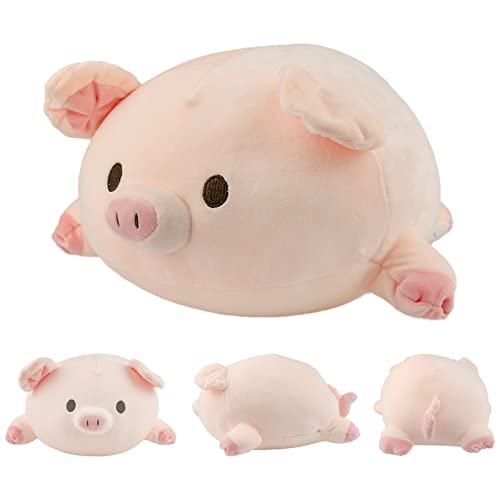 Surplex Juguete de Peluche de Cerdo Animal de Peluche Rosa, Suave Almohada de Cerdo Cómoda Abrazando Almohada Juguete, Decoración para El Hogar Cumpleaños Niños, 40cm