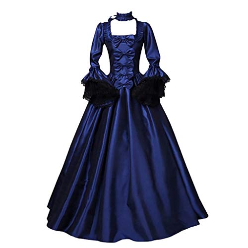 Surttan Vestidos Victorianos Mujer Vestido Retro Medieval para Mujer Mujer de Bruja Reina Medieval Victoriana Cuello Cuadrado Bruja de Mujer Halloween, Fiesta, Princesa, Disfraz