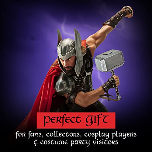 Swords and more Mjölnir - Martillo de Thors para juegos de rol y disfraces para aficionados, Thor, The Avengers, Pesado y macizo, Ragnarok, Marvel, coleccionistas y adultos