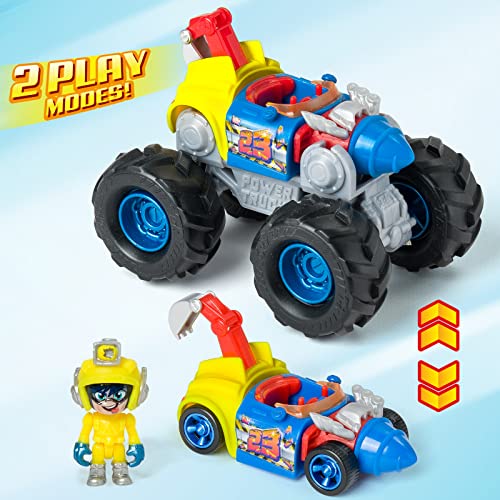 T-RACERS Turbo Truck Turbo Digger – Súper vehículo con 1 piloto y 1 vehículo exclusivos. Compatible con otros coches T-Racers