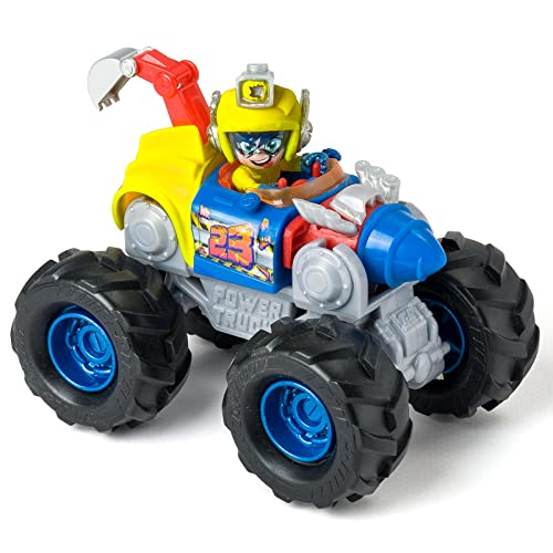 T-RACERS Turbo Truck Turbo Digger – Súper vehículo con 1 piloto y 1 vehículo exclusivos. Compatible con otros coches T-Racers