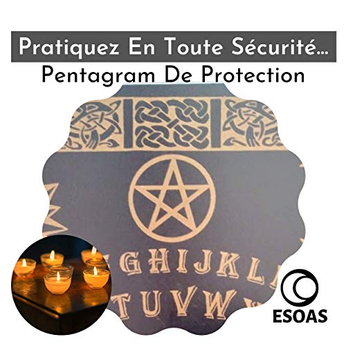 Tabla Ouija de Francais Madera (Triquetra): Mesa grande con gota, juego + tabla. Ideal Comunicación con Muertos, Espíritus y Más Allá, Objeto Espiritismo Mágico Paranormal