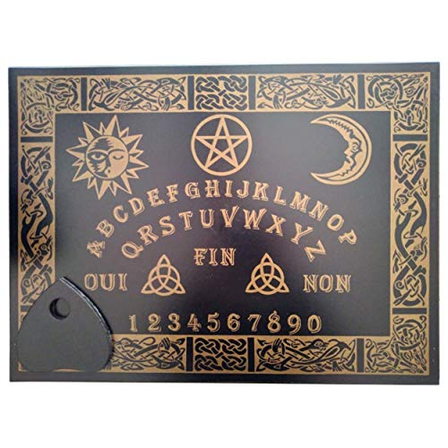 Tabla Ouija de Francais Madera (Triquetra): Mesa grande con gota, juego + tabla. Ideal Comunicación con Muertos, Espíritus y Más Allá, Objeto Espiritismo Mágico Paranormal