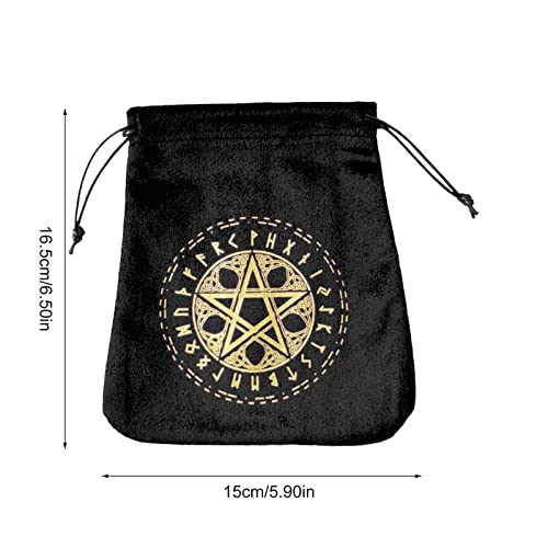 tacery Tarot Bolsas y Estuches - 12 Estilos clásicos Tarot Card Velvet Storage Bag Dados Cordón Titular | bolsitas ecológicas para Dulces, Bodas, Fiestas, Regalos San Valentín