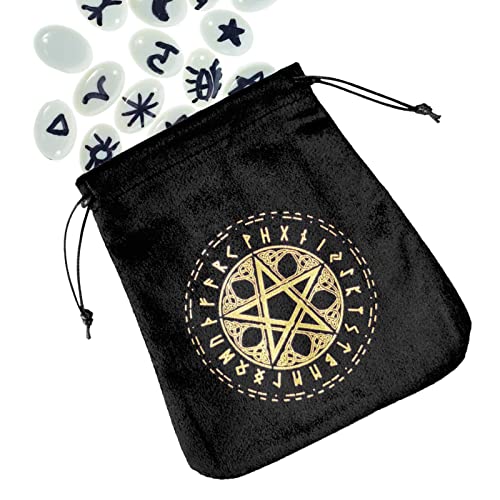 tacery Tarot Bolsas y Estuches - 12 Estilos clásicos Tarot Card Velvet Storage Bag Dados Cordón Titular | bolsitas ecológicas para Dulces, Bodas, Fiestas, Regalos San Valentín