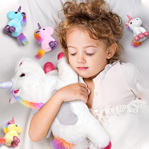 Tacobear Unicornio Peluche Osito Peluche Unicornio Mamá con 4 Bebés Unicornio Juguete Peluche Regalo Unicornio para Navidad Cumpleaños Unicornio para Niñas 3 4 5 6 7 Años