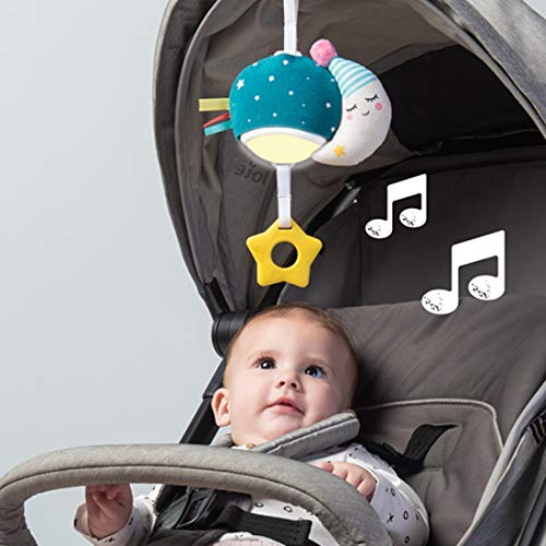 Taf Toys Musical Mini Moon, On-The-Go Music & Lights Toy, Parent and Baby’s Travel Companion, Soothe Baby, Keeps Baby Relaxed While Strolling, for Newborns and Up,TAF12585