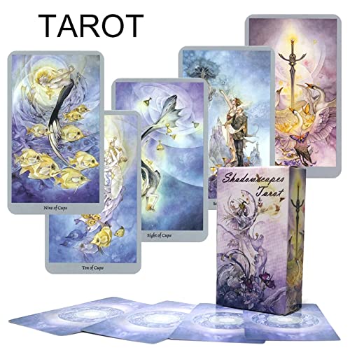 Tarot de Las Sombras con Guía para Principiantes, Juego de 78 Cartas Cartas del Tarot, Cartas para Party Game Deck Mystical Divination Cartas de oráculo Juego de Mesa de Fiesta de Amigos