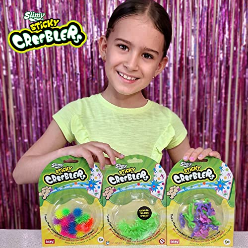 Tatoy Slimy Sticky Creebler – Creeblers – Cangrejo de pared original, cautivador, Heros y Glow en las arañas Dark Glibber, Sensory Antiestrés Fidget para niños (a partir de 3 años)