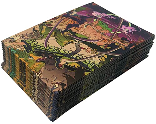 TCG Roronoa Zoro Card Sleeves (One Piece) | 70 fundas para tarjetas de tamaño estándar para One Piece, Magic the Gathering, Pokemon, Yugioh Oversleeves, y más