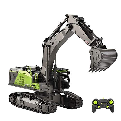 TCRAZY Coche De Control Remoto RC 1:14 Vehículo De Ingeniería De Simulación Grande Excavadora De Aleación 2.4G Modelo De Juguete Simulación Palanca Hidráulica Operación Libre Giratoria De 360 ° COC