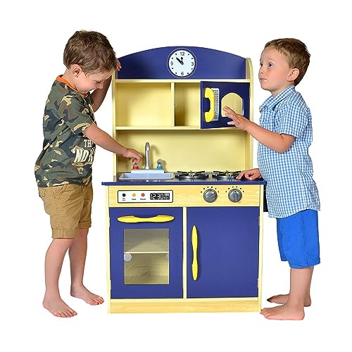 Teamson Kids Cocina De Jugete De Madera En Marino para Niños TD-11412B