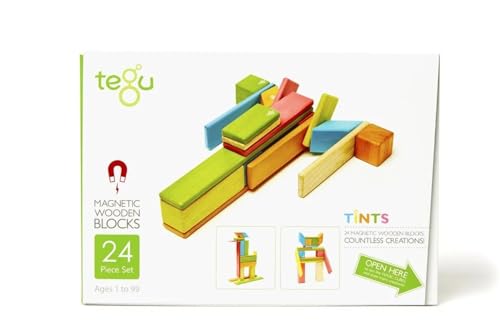 Tegu Juego de Bloques de Construcción de madera magnéticos de 24 piezas - Jungla , color/modelo surtido