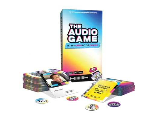 The Audio Game - Juego de fiesta para adultos - Escanea y escucha las divertidas tarjetas - Incluye clips virales de redes sociales - La mejor noche de juegos, para mayores de 17 años