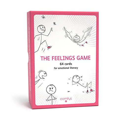 The Feelings Game | 64 Feelings Literacy Cards | No Violent Communication Teaching Tool | 177 Feelings States to Discover