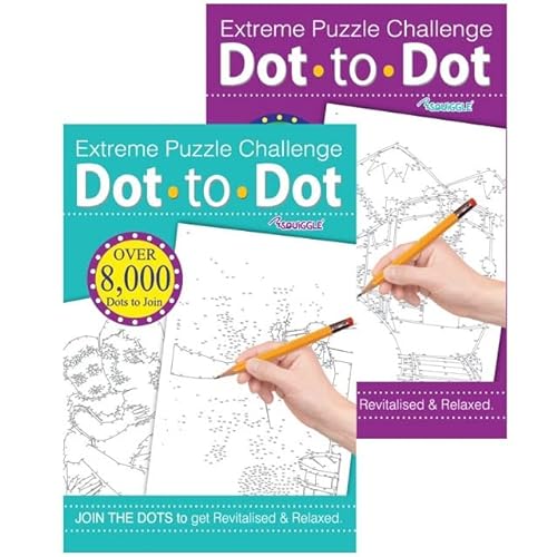 The Home Fusion Company Extreme Dot to Dot Puzzle Dibujo Libro Desafío para Adultos Adultos Regalo