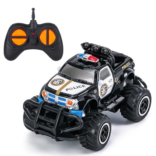 Thedttoy Juguete para niños 2 años, coche teledirigido a partir de 2 3 años, juguete infantil Monstertruck Buggy RC con mando a distancia, regalo de cumpleaños para niños niñas 2 3 4 5 6+ años (Negro)