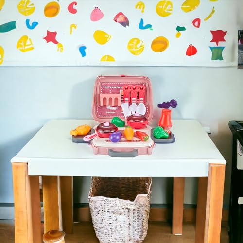 Think Gizmos Taller de Cocina - Estuche de Cocina del Chef con Sus Accesorios - En Modo Hombro o Mano - Caja de Juguetes para Niños Niño y Niña a Partir de 3 años