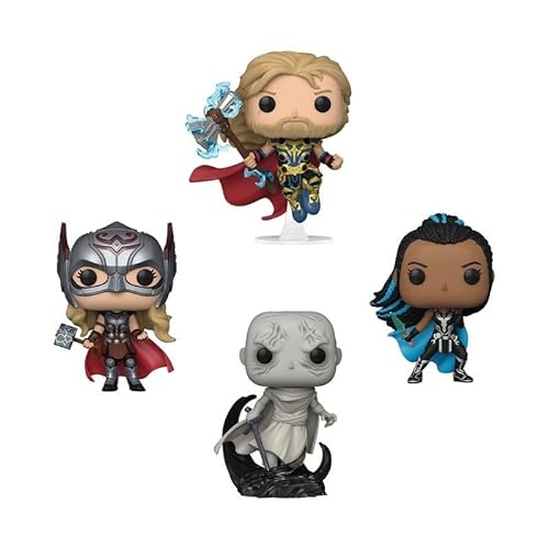 Thor 4: Love and Thunder - Thor, Mighty Thor, Valkyrie & Gorr US Exclusive Pop! 4-Pack