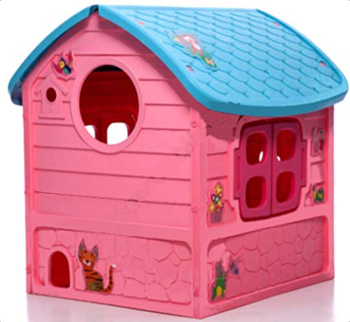 thorberg Casa de juegos maxi - Casa de juegos infantil extragrande, 120 x 113 x 111 cm, fabricada en la UE, color rosa