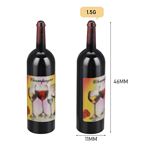 TIESOME Casa de Muñecas Botellas de Vino, 10Pcs 1:12 Escala Mini Botellas de Vino Tinto Botellas de Bebida en Miniatura Vino Modelo Decoración Accesorios de Cocina para Decoraciones de Casa de Muñecas