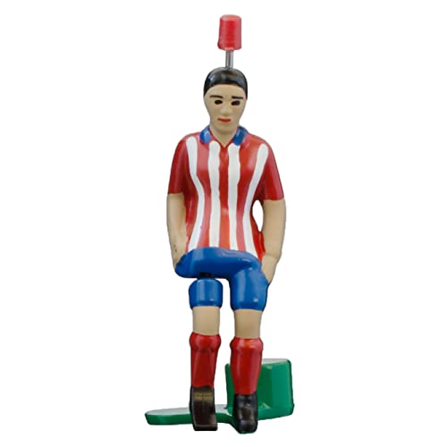 TIPP-KICK Top-Kicker At. Madrid I Jugadores Originales para jóvenes y Mayores I Diviértase Jugando con Esta Figura de fútbol en Todos Nuestros futbolines I Accesorios I Camiseta roja/Blanca