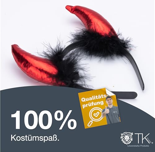 TK Gruppe Timo Klingler Accesorio para disfraz de cuernos de diablo, disfraz de mujer y niños en Carnaval y Halloween