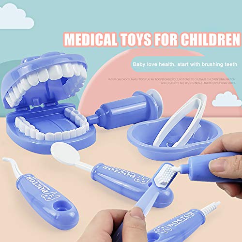 TLHWIN Kit de Juguete para Dentistas de imitación para niños, Juego de Juguetes de Cepillado para médicos, Juguete Educativo médico para la Escuela en Clase, niños y niñas, Regalo de Juego de rol