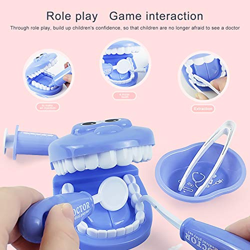 TLHWIN Kit de Juguete para Dentistas de imitación para niños, Juego de Juguetes de Cepillado para médicos, Juguete Educativo médico para la Escuela en Clase, niños y niñas, Regalo de Juego de rol