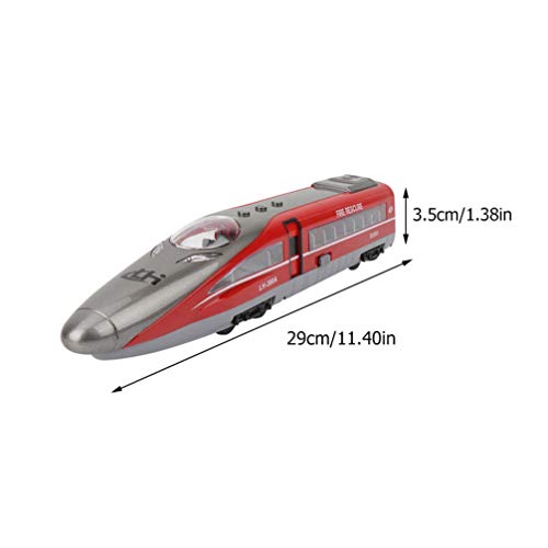 Tomaibaby Simulado de alta velocidad tren tren modelo juguetes con tren de inercia modelo de plástico juguete de tren alto tire hacia atrás juguetes