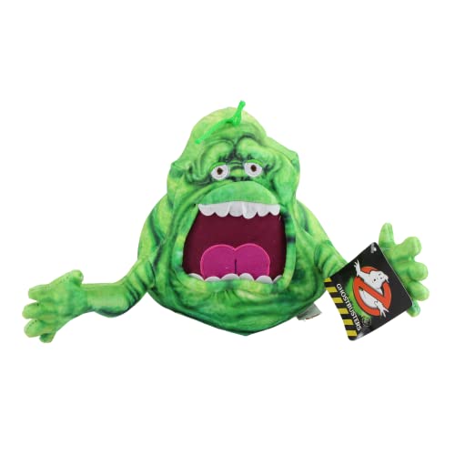 Toptoys2u Bargain Bundles Ghostbusters Slimer - Peluche Grande de 8", Clip para Bolsa de Peluche/Clip para Llaves y Clip para Llaves de plástico de 5" - Set de Regalo de 3 Piezas Talla única