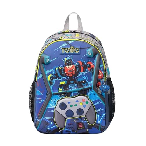 TOTTO Mochila escolar grande de videojuegos - Monark TAMAÑO PEQUEÑO